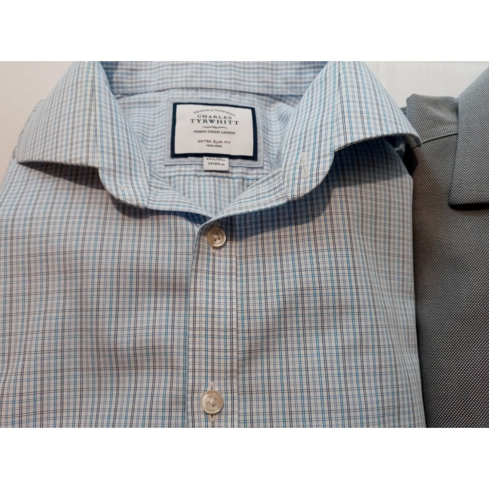 Charles Tyrwhitt Bundle Of 2 Non-Iron Royal Oxford Dress Shirt. Slim 15.5/35 - Picture 12 of 16